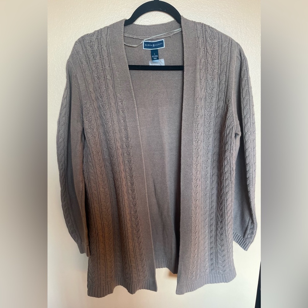 Sweater by Karen Scott, size L.